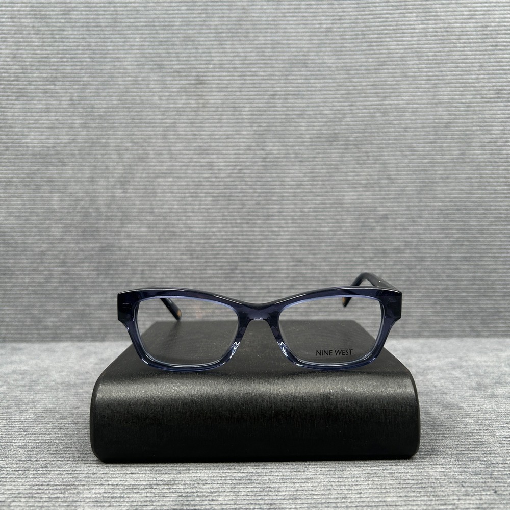 Nine West NW5128 434 Navy Blue Rectangular Y2k Eyeglasses Frames 50-17-135